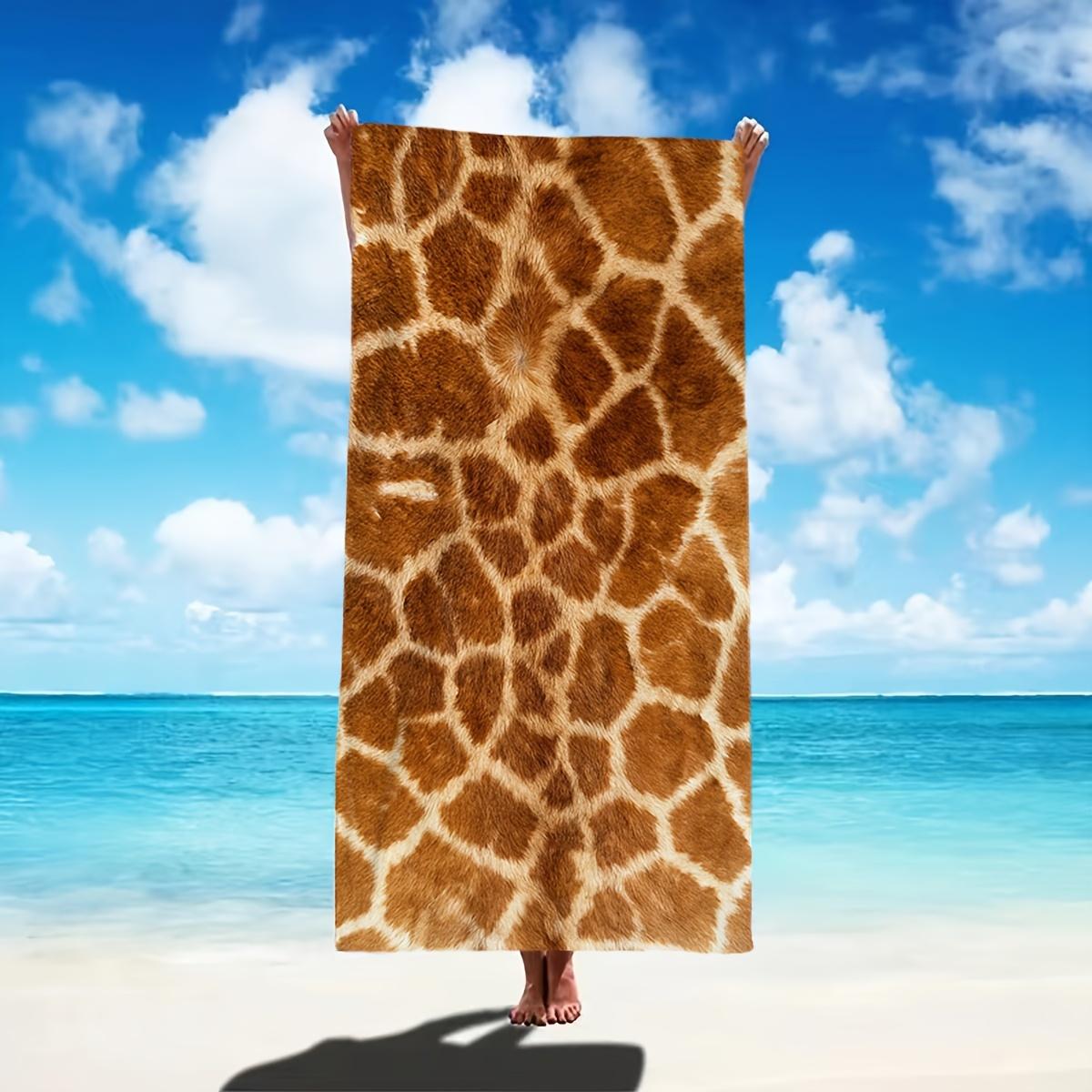 Giraffe Print Beach Towel Single Sided 2D Print Soft Microfiber Beach Towel Beach Pool Spa Bathroom Safari Decor Bold Vibe Gift W30*H60(CM)
Giraffe Print Beach Towel Single Sided 2D Print Soft Microfiber Beach Towel Beach Pool Spa Bathroom Safari Decor Bold Vibe Gift W30*H60(CM)