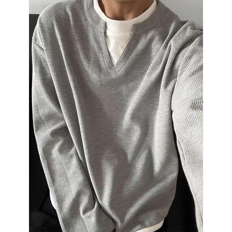 Gray Faux Two-Piece Men s Retro Long-Sleeve Round Neck Sweatshirt XL сірий колір
Gray Faux Two-Piece Men s Retro Long-Sleeve Round Neck Sweatshirt XL сірий колір