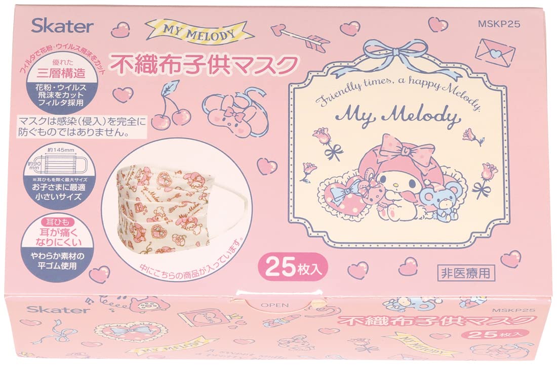 Немедицинские маски для лица с принтом My Melody Sanrio для детей, 25 шт., трехслойная конструкция, в коробке, Дизайн, MSKP25-A
Немедицинские маски для лица с принтом My Melody Sanrio для детей, 25 шт., трехслойная конструкция, в коробке, Дизайн, MSKP25-A