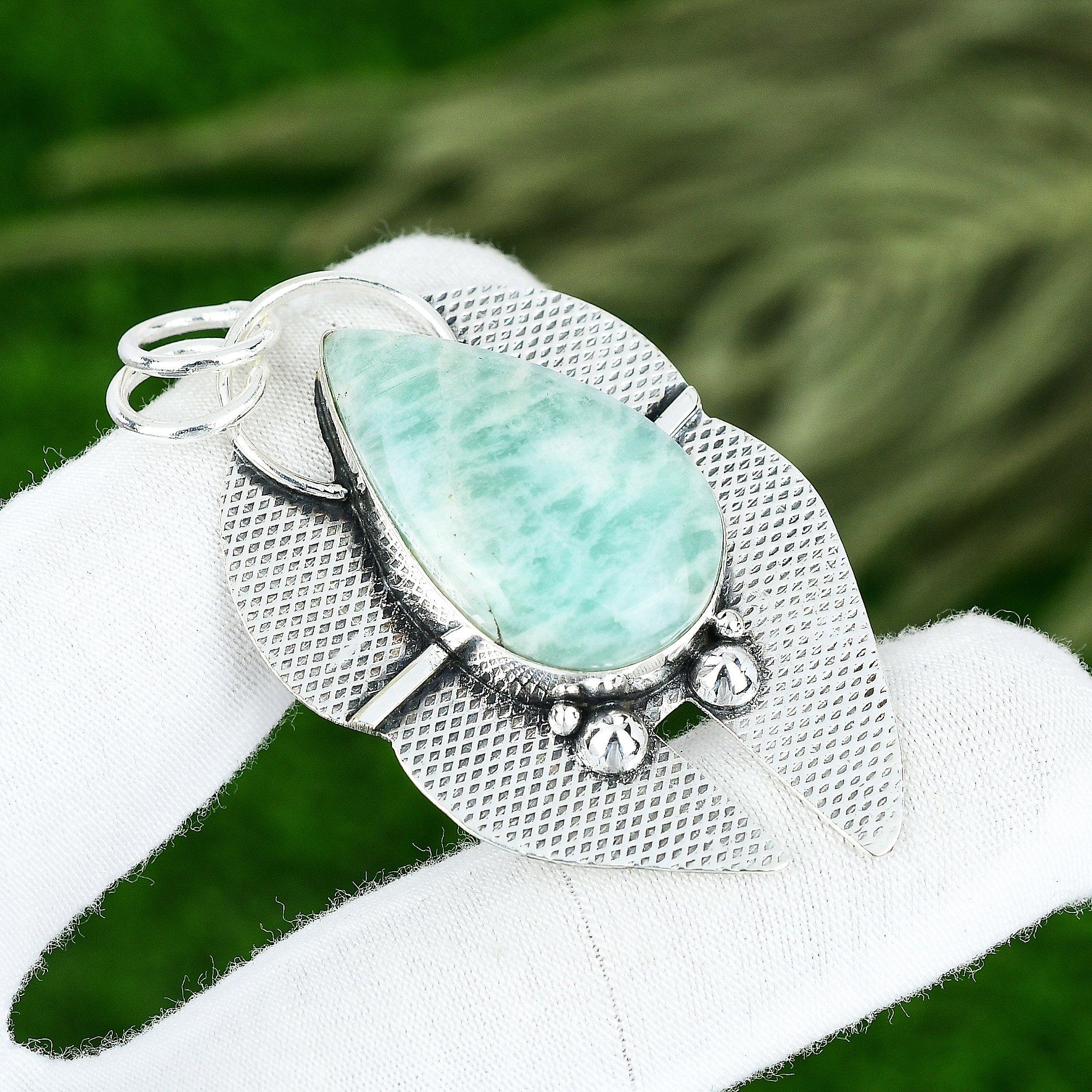 Memorial Day Deal 925 Sterling Silver Amazonite Stone Trendy New Pendant Jewelry
Memorial Day Deal 925 Sterling Silver Amazonite Stone Trendy New Pendant Jewelry