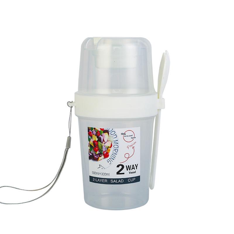 Пластиковый двухслойный стакан для завтрака и салата с ложкой, крышкой и вилкой для студентов - Портативный и герметичный
Пластиковый двухслойный стакан для завтрака и салата с ложкой, крышкой и вилкой для студентов - Портативный и герметичный