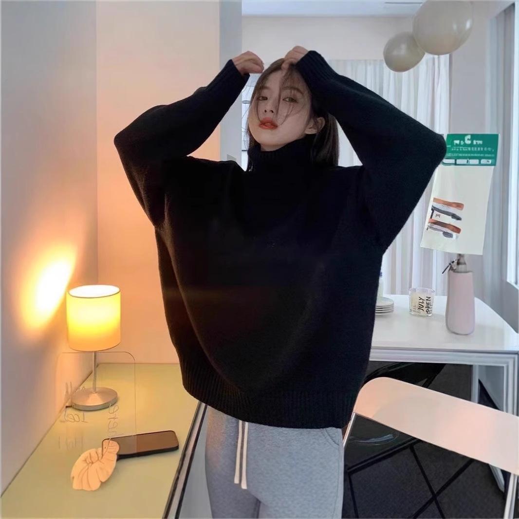 Solid Color Loose Korean Style High Neck Pullover Sweater - Autumn/Winter Knitted Casual Outfit for Couples. Medium
Solid Color Loose Korean Style High Neck Pullover Sweater - Autumn/Winter Knitted Casual Outfit for Couples. Medium