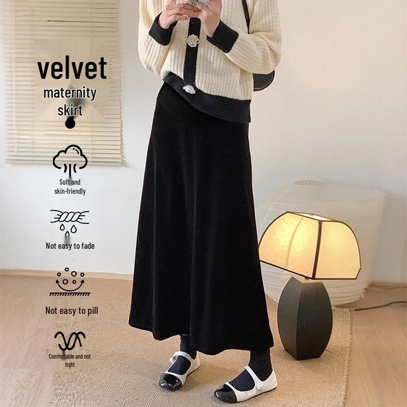 Maternity A-Line Fishtail Midi Skirt - Velvet, High-Waisted, Slimming, with Slit for Spring & Autumn L чёрный
Maternity A-Line Fishtail Midi Skirt - Velvet, High-Waisted, Slimming, with Slit for Spring & Autumn L чёрный