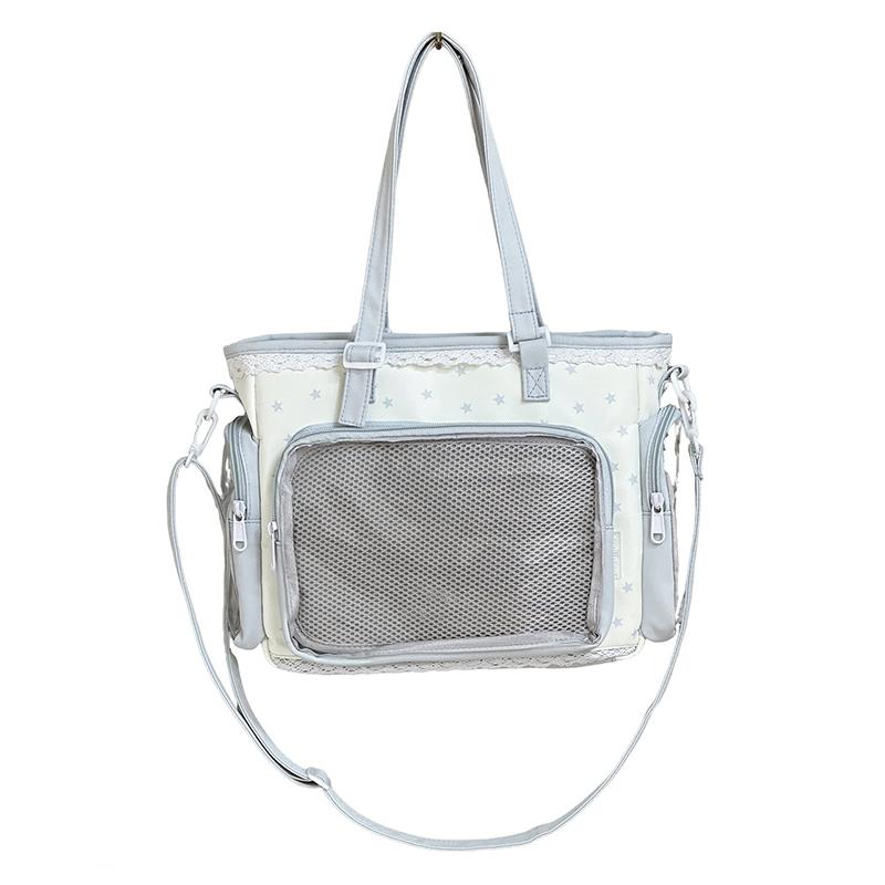 Star-print Lace Ita Bag Japanese College Style Girl Crossbody Bags Large Capacity Multi-layer Transparent Pocket Shoulder Bag 30x10x26cm
Star-print Lace Ita Bag Japanese College Style Girl Crossbody Bags Large Capacity Multi-layer Transparent Pocket Shoulder Bag 30x10x26cm