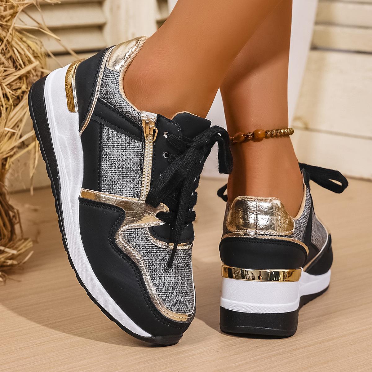 Fashion White Wedge Heel Sneakers Women Lace Up Lightweight Running Shoes Woman Comfort Low Top Casual Sports Shoes Plus Size 44 44 чорний
Fashion White Wedge Heel Sneakers Women Lace Up Lightweight Running Shoes Woman Comfort Low Top Casual Sports Shoes Plus Size 44 44 чорний