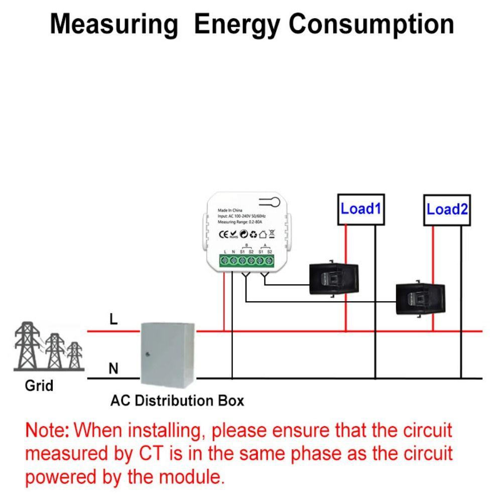 with Buzzer Alarm WiFi Smart Electricity Meter WiFi Energy Bidirection Meter App Monitor 1 Channel-1CT
with Buzzer Alarm WiFi Smart Electricity Meter WiFi Energy Bidirection Meter App Monitor 1 Channel-1CT