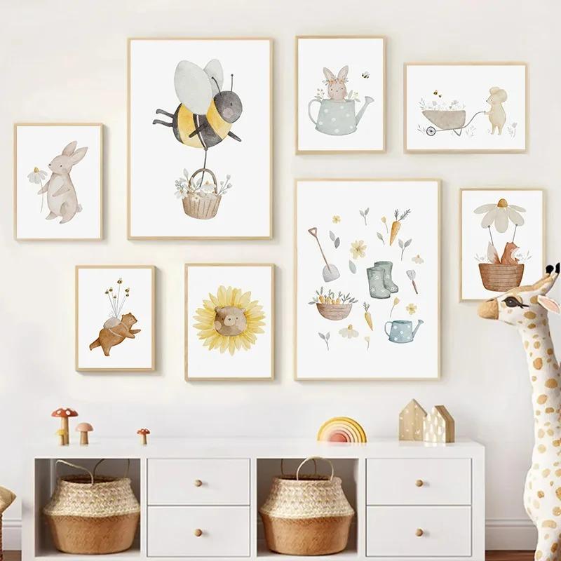 Boho Cartoon Farm Animals Wall Art Canvas Painting Rabbit Bear Bee Flower Posters and Prints Pictures for Baby Kids Room Decor 21cm×30cm NoFrame
Boho Cartoon Farm Animals Wall Art Canvas Painting Rabbit Bear Bee Flower Posters and Prints Pictures for Baby Kids Room Decor 21cm×30cm NoFrame