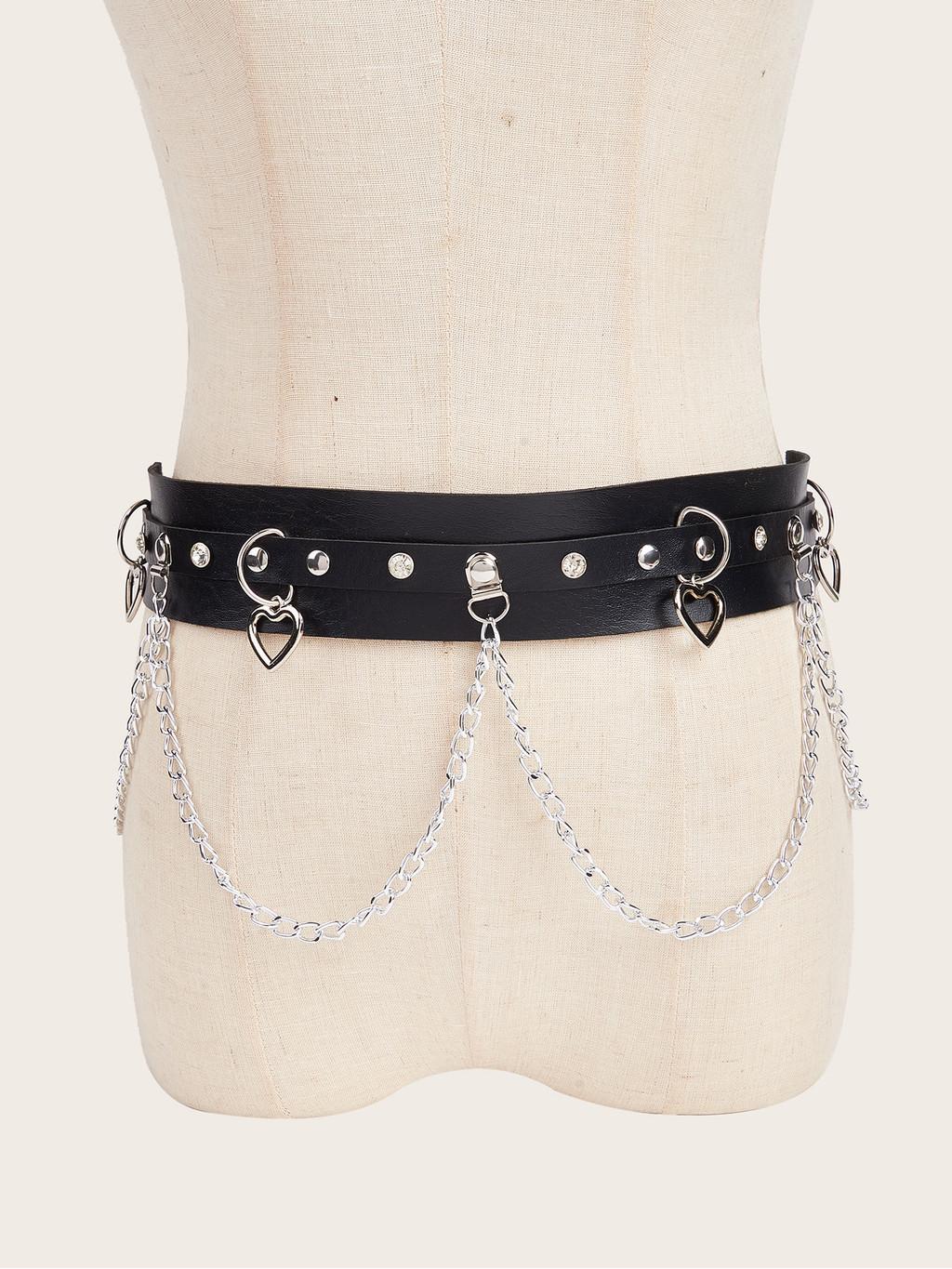 Original Design Black Chain Punk Belt Women s Hip Hop Fashion Matching Dress Jacket Waist Seal
Original Design Black Chain Punk Belt Women s Hip Hop Fashion Matching Dress Jacket Waist Seal