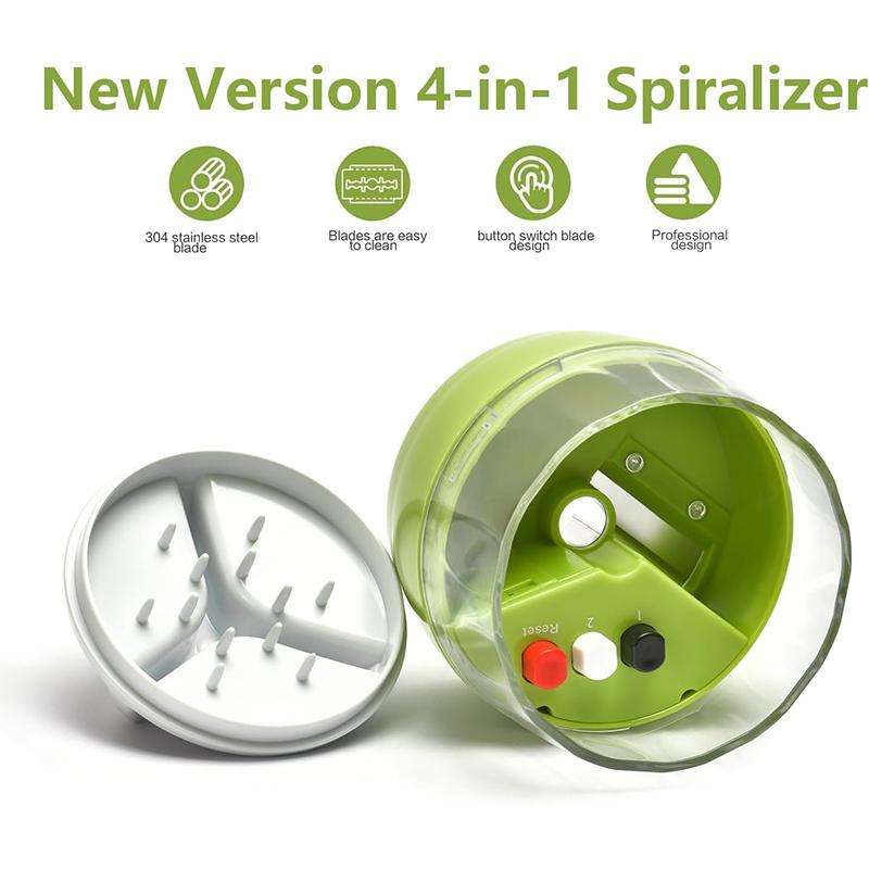 LMETJMA 4 in 1 Vegetable Spiralizer Slicer Adjustable Mandoline Spiral Cutter Handheld Veggies Noodles Zucchini Spaghetti Maker зелений
LMETJMA 4 in 1 Vegetable Spiralizer Slicer Adjustable Mandoline Spiral Cutter Handheld Veggies Noodles Zucchini Spaghetti Maker зелений