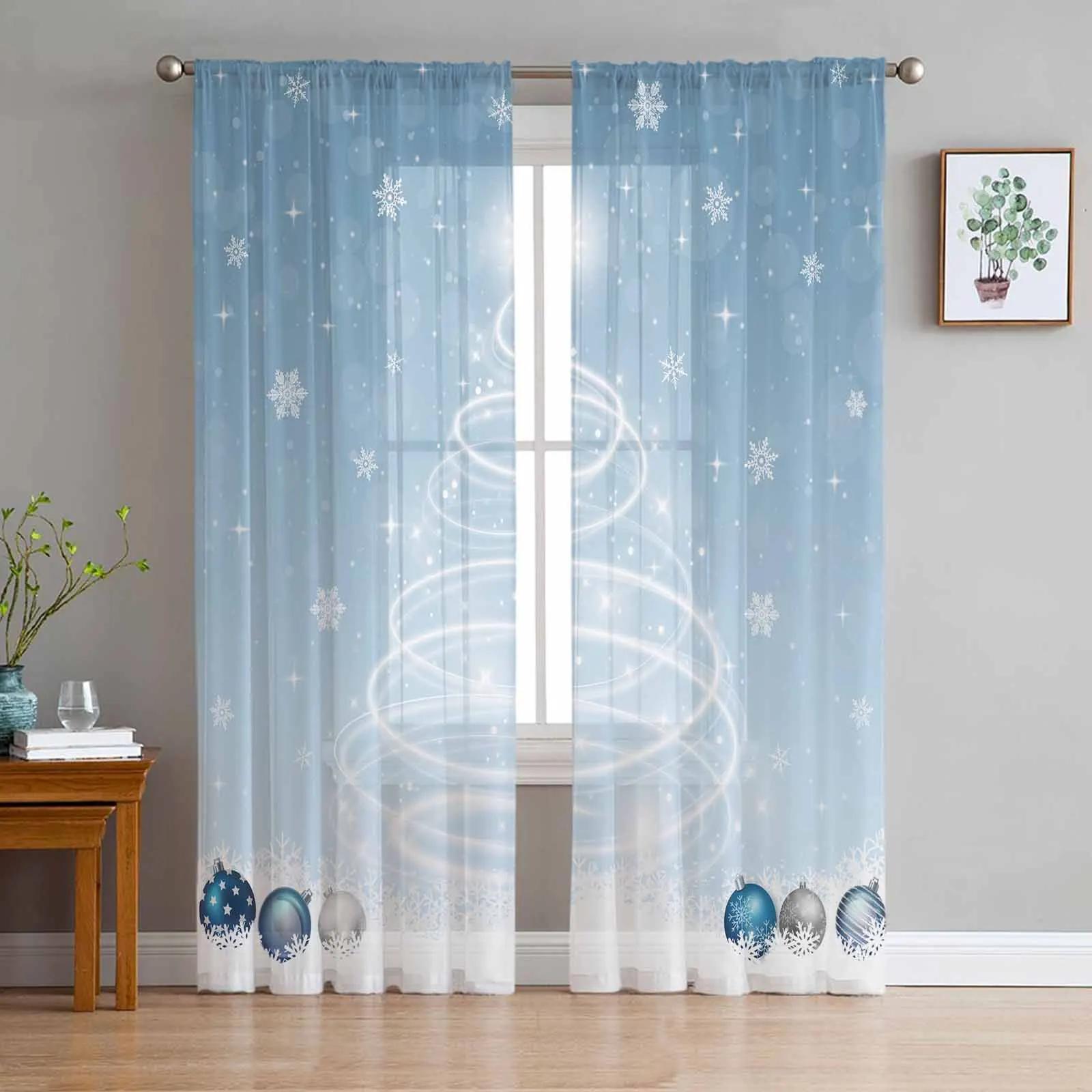 Christmas Winter Ball Sheer Curtains for Living Room Decoration Window Curtains Kitchen Tulle Voile Curtains W135 x H115cm x1
Christmas Winter Ball Sheer Curtains for Living Room Decoration Window Curtains Kitchen Tulle Voile Curtains W135 x H115cm x1