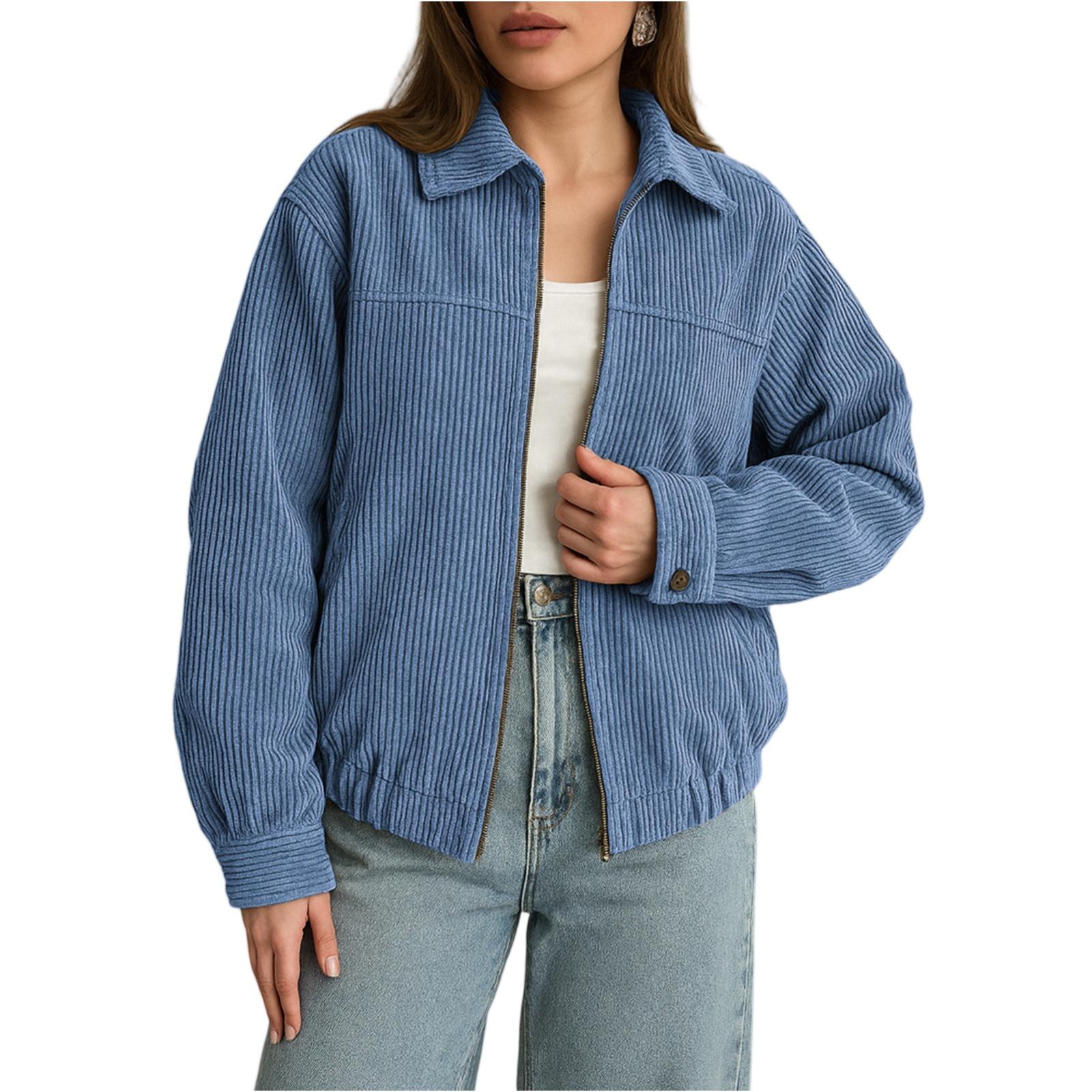 Женская повседневная куртка с лацканами, длинными рукавами и молнией, однотонная L
Женская повседневная куртка с лацканами, длинными рукавами и молнией, однотонная L