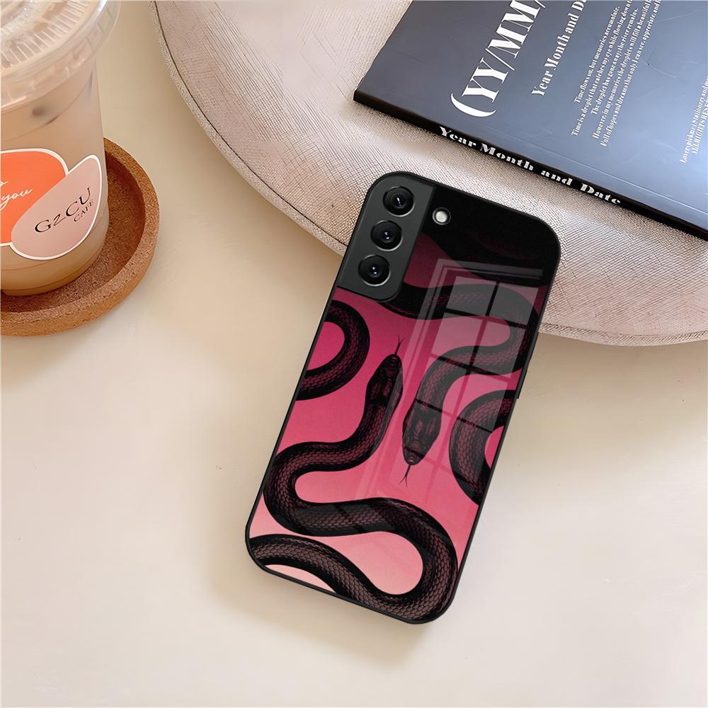 Luxury Vintage Black Snake Plating Phone Case Glass For Samsung Galaxy S26 S25 S23 S24 S21 S22 S20 Ultra Fe Plus A15 A14 Cover Galaxy S22 Ultra 5G
Luxury Vintage Black Snake Plating Phone Case Glass For Samsung Galaxy S26 S25 S23 S24 S21 S22 S20 Ultra Fe Plus A15 A14 Cover Galaxy S22 Ultra 5G