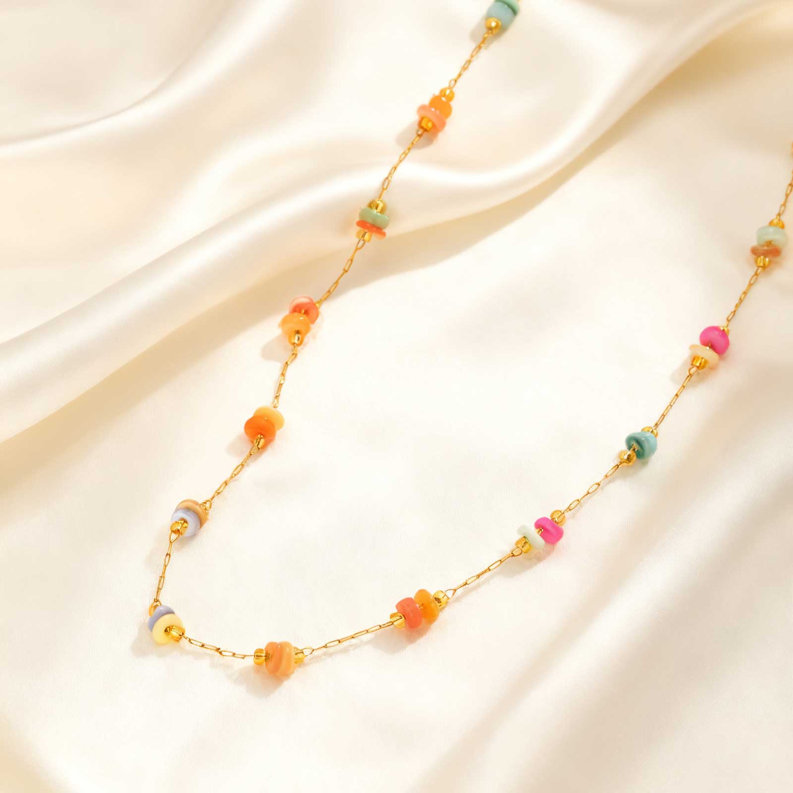 Bohemian Colored Natural Stone Necklace for Women,Gold Plated Stainless Steel O-Chain Necklaces,Fashion Waterproof Jewelry Gifts
Bohemian Colored Natural Stone Necklace for Women,Gold Plated Stainless Steel O-Chain Necklaces,Fashion Waterproof Jewelry Gifts