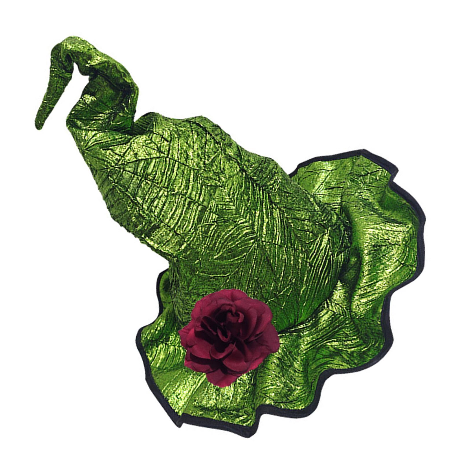 Модная шляпа ведьмы Дышащая шляпа ведьмы со съемным цветком для Хэллоуин-вечеринки и театральных представлений зелёный
Модная шляпа ведьмы Дышащая шляпа ведьмы со съемным цветком для Хэллоуин-вечеринки и театральных представлений зелёный