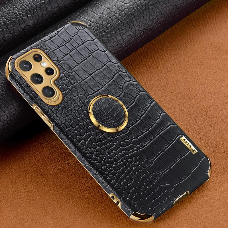 For Samsung Galaxy S22 Ultra 5G Shockproof Phone Cover Bag Crocodile Texture Kickstand Electroplating Finger Ring Holder Coated TPU Phone Case Red
For Samsung Galaxy S22 Ultra 5G Shockproof Phone Cover Bag Crocodile Texture Kickstand Electroplating Finger Ring Holder Coated TPU Phone Case Red