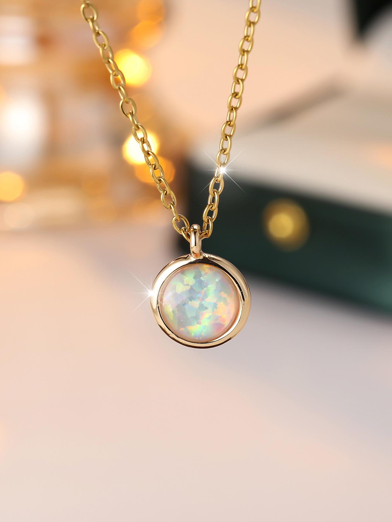 Pendant Necklace White Opal Set in 14K Gold with Adjustable Chain Length Suitable for Everyday Wear and Special Occasions One Size золотой
Pendant Necklace White Opal Set in 14K Gold with Adjustable Chain Length Suitable for Everyday Wear and Special Occasions One Size золотой