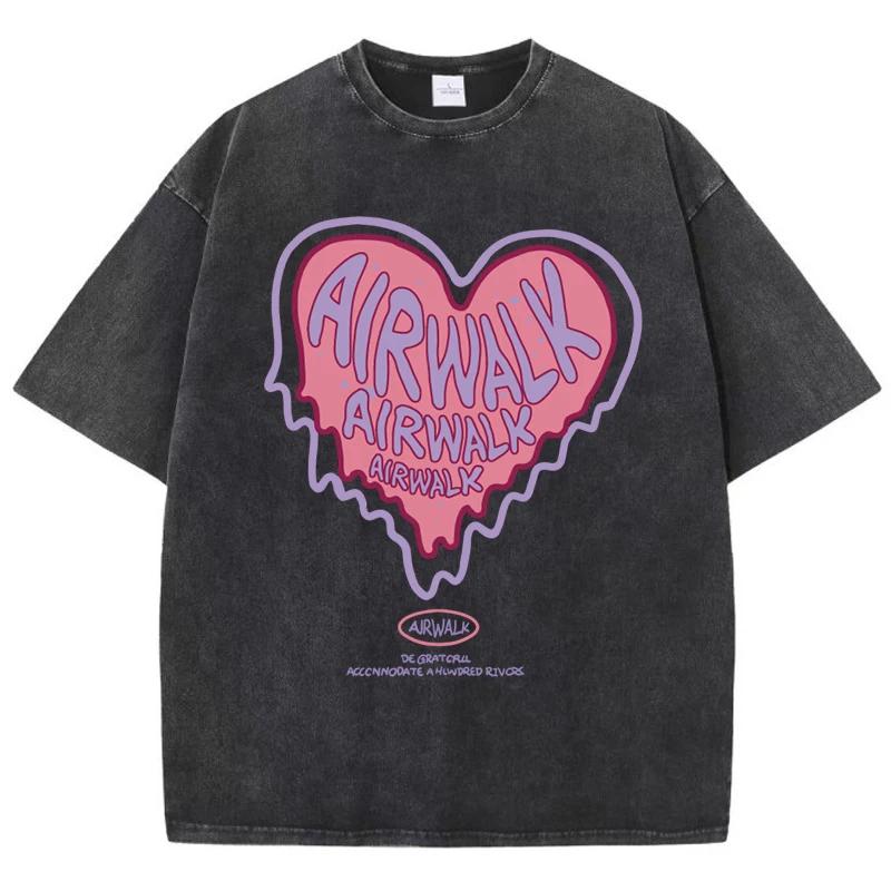 Womans Cotton Washed T-Shirts Trend Distressed Loose Tees The Soon To Melt Love Print Short Sleeve Clothes 3XL
Womans Cotton Washed T-Shirts Trend Distressed Loose Tees The Soon To Melt Love Print Short Sleeve Clothes 3XL