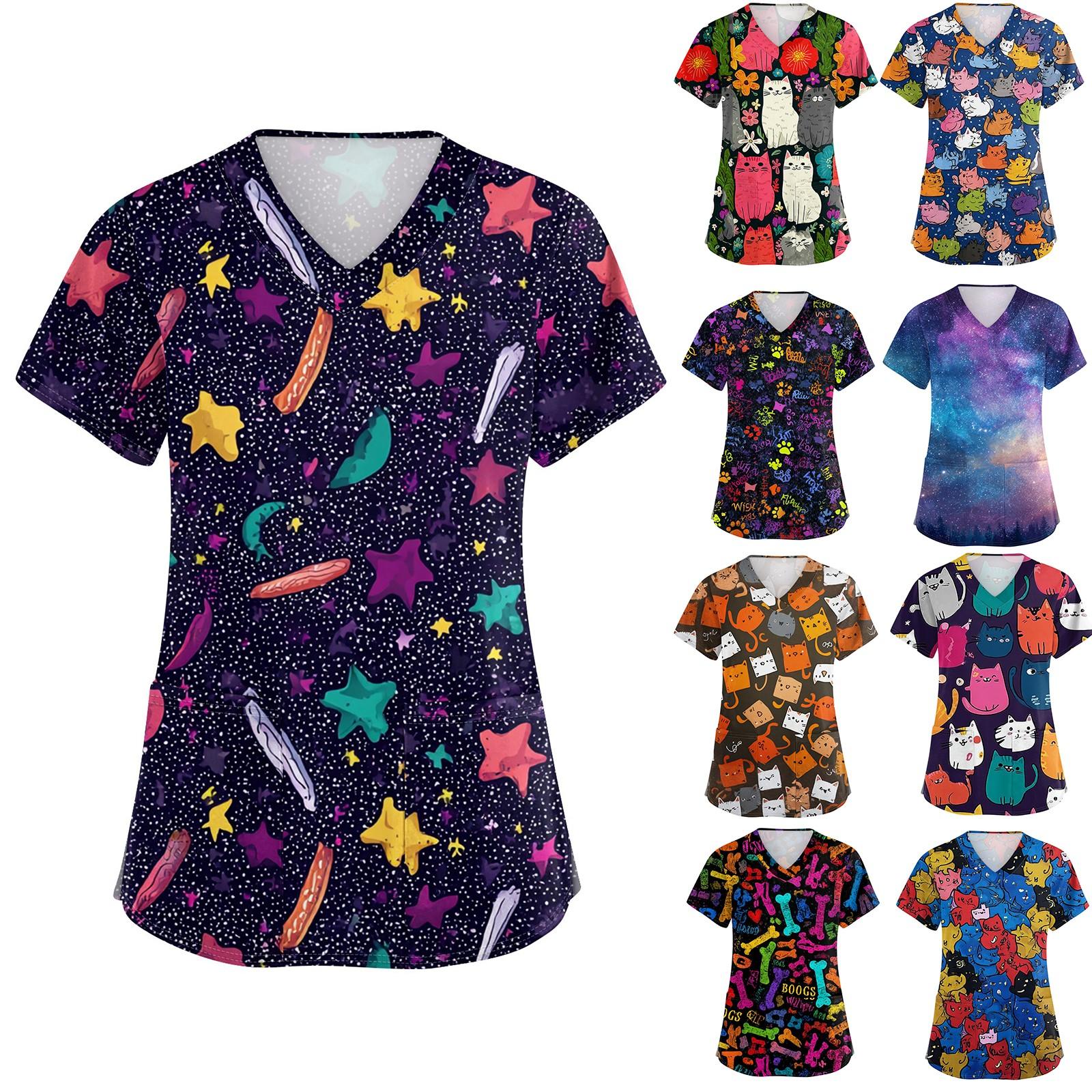 Women s V-neck Printed Short-sleeved Work Clothes With Side-slit Pockets And Uniforms XL
Women s V-neck Printed Short-sleeved Work Clothes With Side-slit Pockets And Uniforms XL