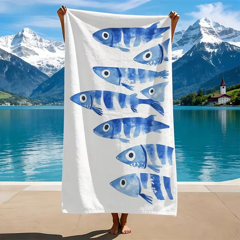 Ocean Blue Starfish Coral Print Beach Towel Coastal Nautical Soft Absorbent Quick Dry Large Swim Towel for Pool Seaside Vacation W40*H60(CM)
Ocean Blue Starfish Coral Print Beach Towel Coastal Nautical Soft Absorbent Quick Dry Large Swim Towel for Pool Seaside Vacation W40*H60(CM)