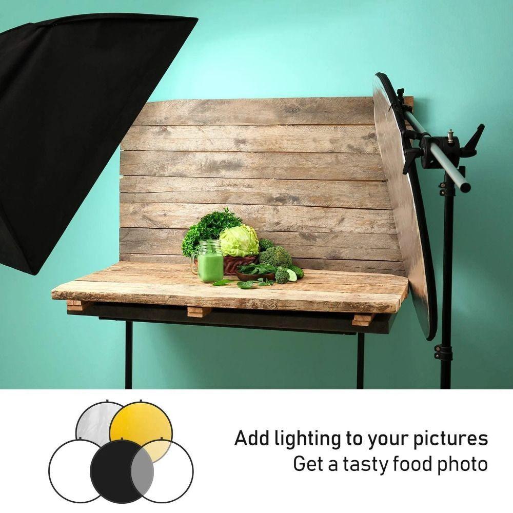 90*120 см Отражатель для фотографий 5 в 1 Светоотражающая панель Светоотражатели Наружное освещение
90*120 см Отражатель для фотографий 5 в 1 Светоотражающая панель Светоотражатели Наружное освещение