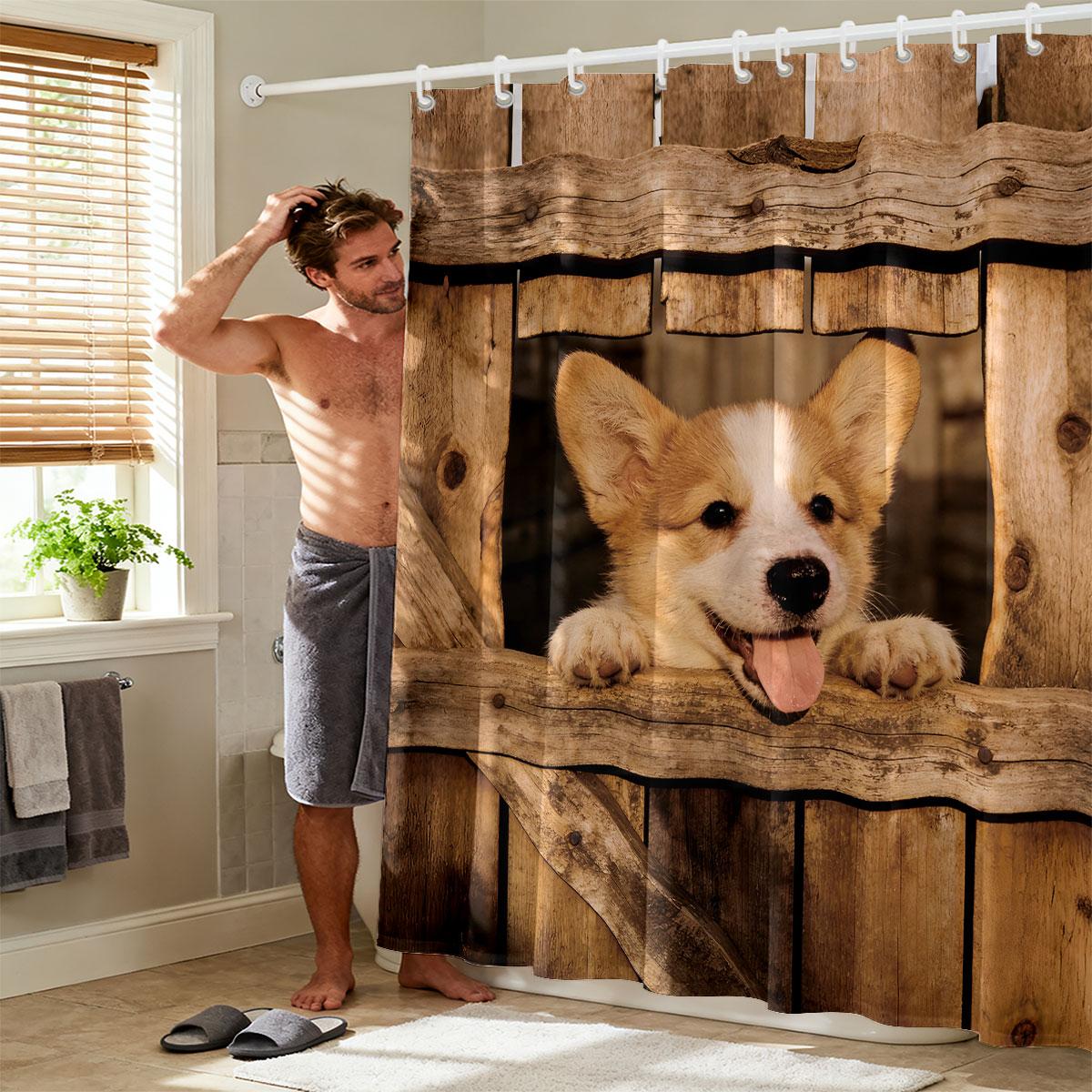 1Pc Cute Dog Animal Printed Waterproof Shower Curtain Partition Privacy Hanging Curtain Multiple Sizes 12 Hooks W60H190(CM)-1 Pcs
1Pc Cute Dog Animal Printed Waterproof Shower Curtain Partition Privacy Hanging Curtain Multiple Sizes 12 Hooks W60H190(CM)-1 Pcs
