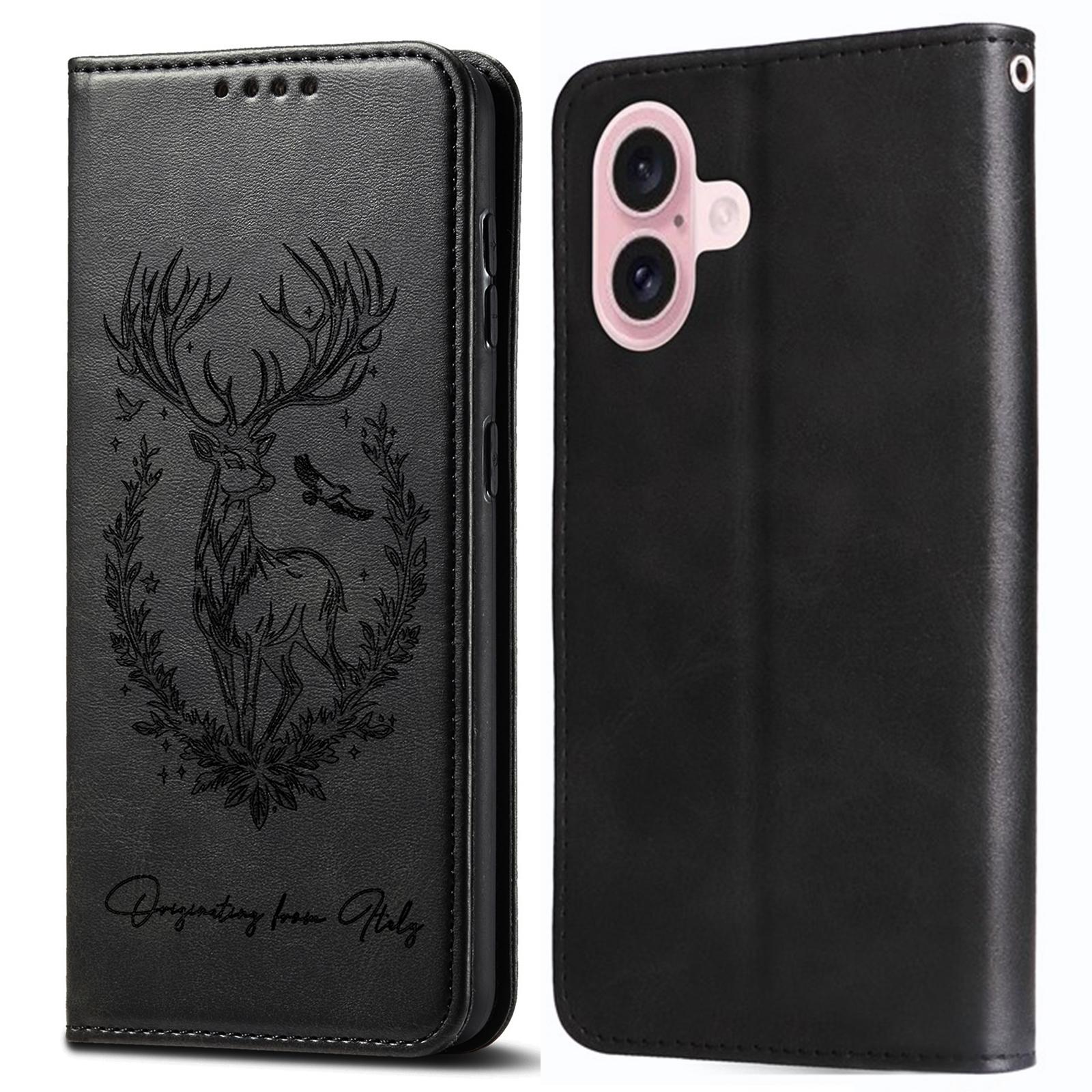 For iPhone 16 Stand Case Lucky Deer Imprinted Magnetic Closure Leather Wallet Phone Cover B
For iPhone 16 Stand Case Lucky Deer Imprinted Magnetic Closure Leather Wallet Phone Cover B