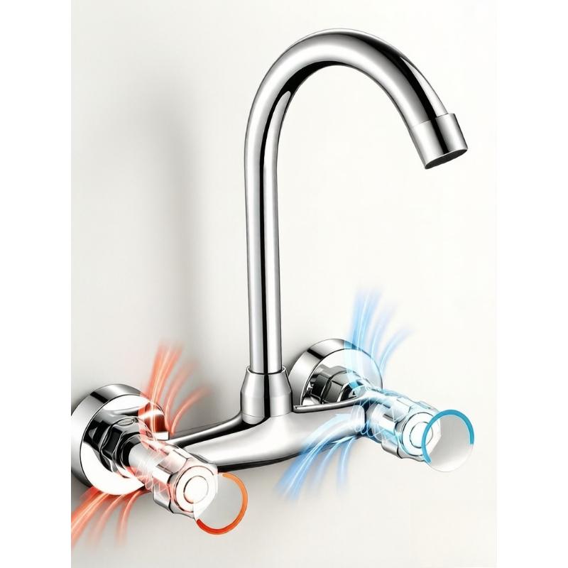 Kitchen Mixer Tap Wall Mounted Double Handle Bathroom Faucets Cold and Hot Water Tap 360° Rotation Sink Faucet Splash Proof белый
Kitchen Mixer Tap Wall Mounted Double Handle Bathroom Faucets Cold and Hot Water Tap 360° Rotation Sink Faucet Splash Proof белый