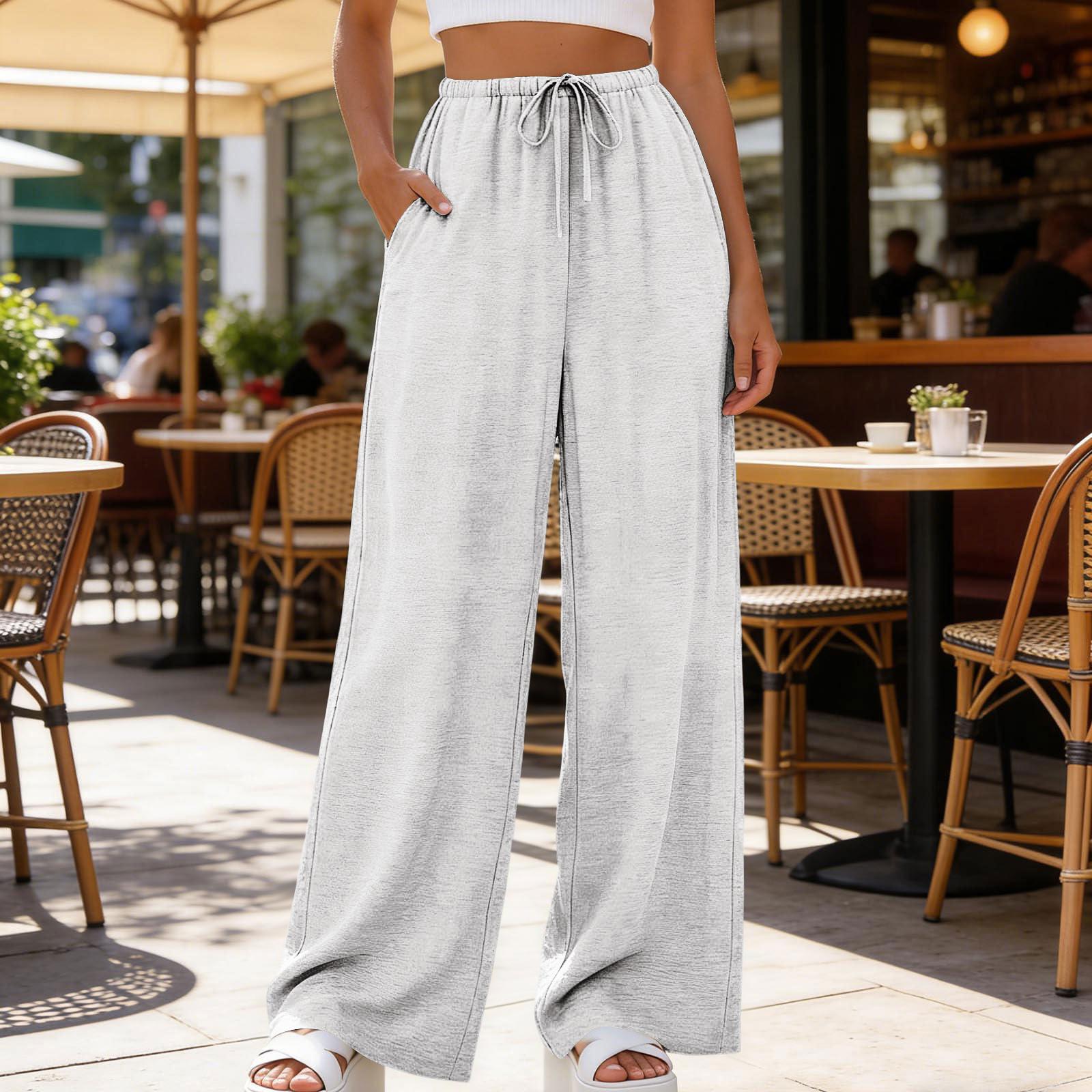 Women’s Casual Wide Leg Pants Loose Fit Drawstring Waist Lightweight Trousers with Pockets for Everyday Wear XL білий
Women’s Casual Wide Leg Pants Loose Fit Drawstring Waist Lightweight Trousers with Pockets for Everyday Wear XL білий
