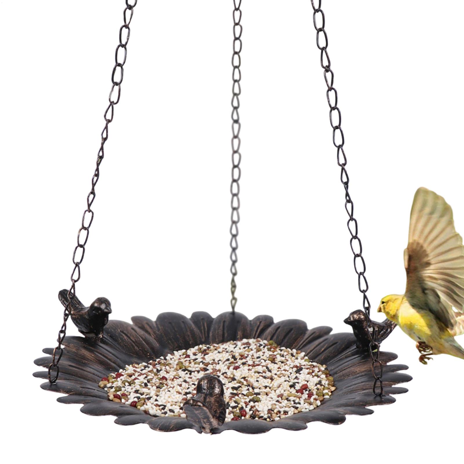 Sunflower Shape Hanging Bird Feeder Iron Vintage Waterproof Wild Bird Food Tray Large Bird Feeders For Outdoor Garden Patio CN
Sunflower Shape Hanging Bird Feeder Iron Vintage Waterproof Wild Bird Food Tray Large Bird Feeders For Outdoor Garden Patio CN