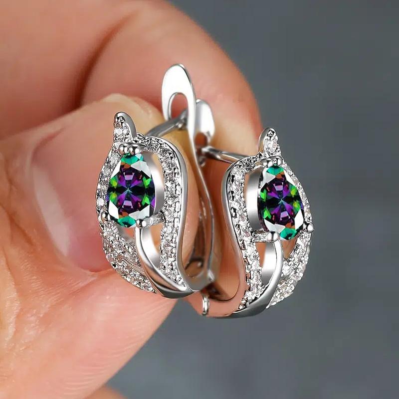 Huitan Gorgeous Bridal Wedding Earrings with Waterdrop Multicolored/Purple Cubic Zircon Temperament Elegant Lady Trendy Zircon
Huitan Gorgeous Bridal Wedding Earrings with Waterdrop Multicolored/Purple Cubic Zircon Temperament Elegant Lady Trendy Zircon