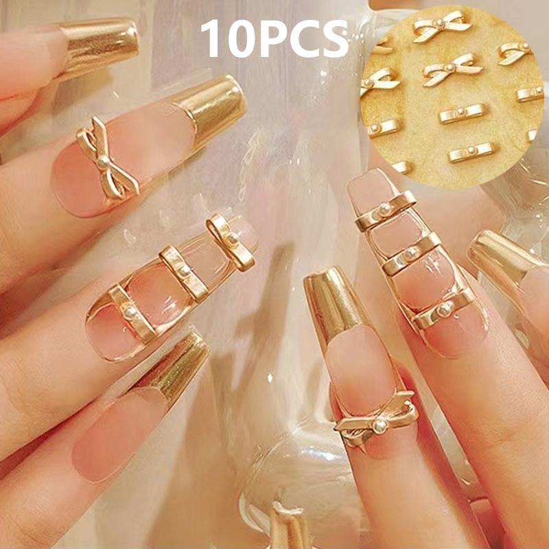 10Pcs Gold Silver Ballet Ribbon Nail Charm 3D Pearl Ballerina Alloy Bows Ribbon Nail Decor Parts Diy Retro French Nail Art Parts
10Pcs Gold Silver Ballet Ribbon Nail Charm 3D Pearl Ballerina Alloy Bows Ribbon Nail Decor Parts Diy Retro French Nail Art Parts