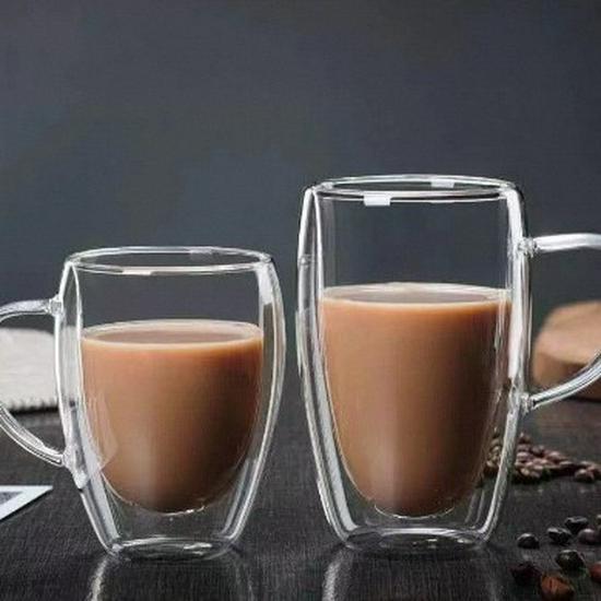 High Borosilicate Double-Walled Insulated Glass Cup with Handle - Heat-Resistant Coffee, Tea, or Juice Cup. Bamboo Lid
High Borosilicate Double-Walled Insulated Glass Cup with Handle - Heat-Resistant Coffee, Tea, or Juice Cup. Bamboo Lid