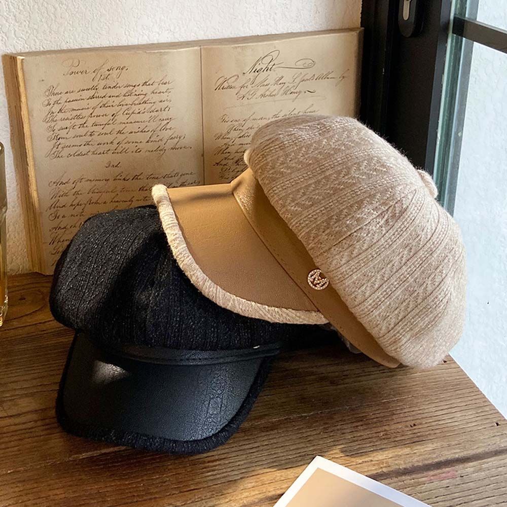 Diamond Stripe British Style Letters Autumn Painter Hat Women Berets Korean Style Hat PU Leather
Diamond Stripe British Style Letters Autumn Painter Hat Women Berets Korean Style Hat PU Leather