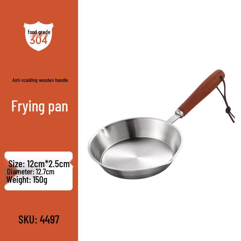 Lightweight Stainless Steel Non-Coated Frying Pan, Single Handle, Various Sizes for Egg Cooking
Lightweight Stainless Steel Non-Coated Frying Pan, Single Handle, Various Sizes for Egg Cooking