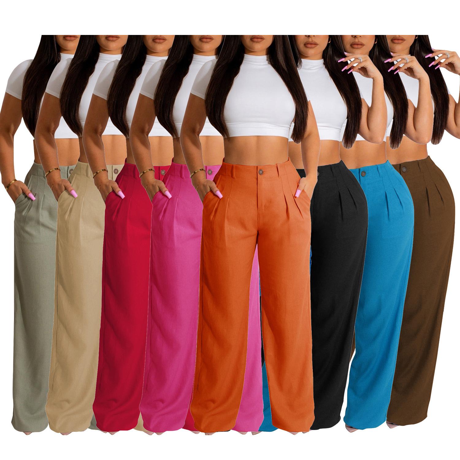 European & American Women s Breathable Cotton-Linen Straight-Leg Casual Summer Pants S
European & American Women s Breathable Cotton-Linen Straight-Leg Casual Summer Pants S