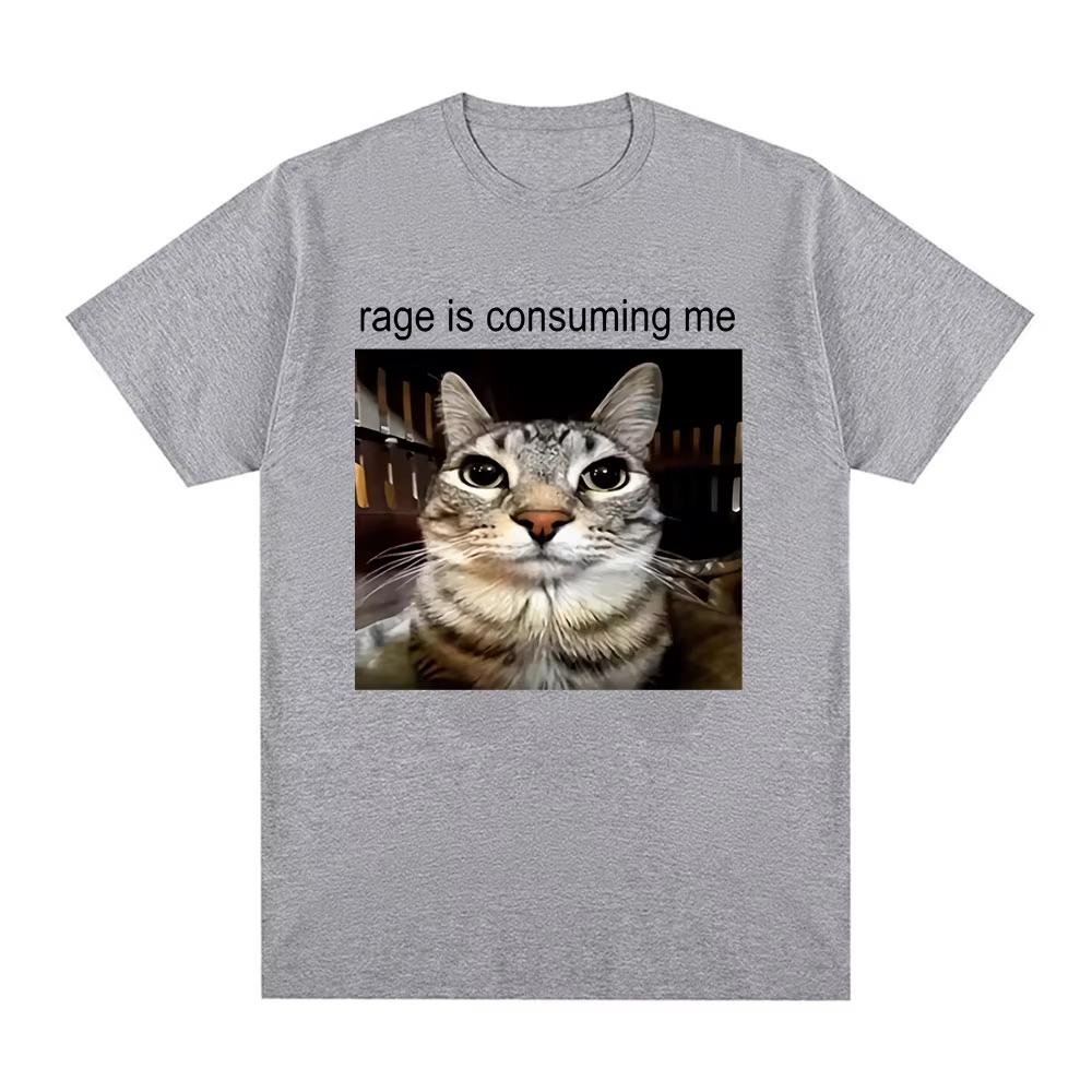 Rage Is Consuming Me Silly Staring Cat Meme Tee Shirt Casual Cotton Short Sleeve Tshirts Unisex Women Cat Lover T Shirt Oversized 4XL
Rage Is Consuming Me Silly Staring Cat Meme Tee Shirt Casual Cotton Short Sleeve Tshirts Unisex Women Cat Lover T Shirt Oversized 4XL