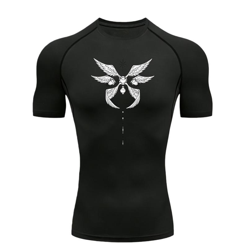 Black Wings Pattern Men s Sports T-shirt Training Fitness Compression Workout Rashgard Tops Quick Dry Short Sleeve T-Shirt S
Black Wings Pattern Men s Sports T-shirt Training Fitness Compression Workout Rashgard Tops Quick Dry Short Sleeve T-Shirt S