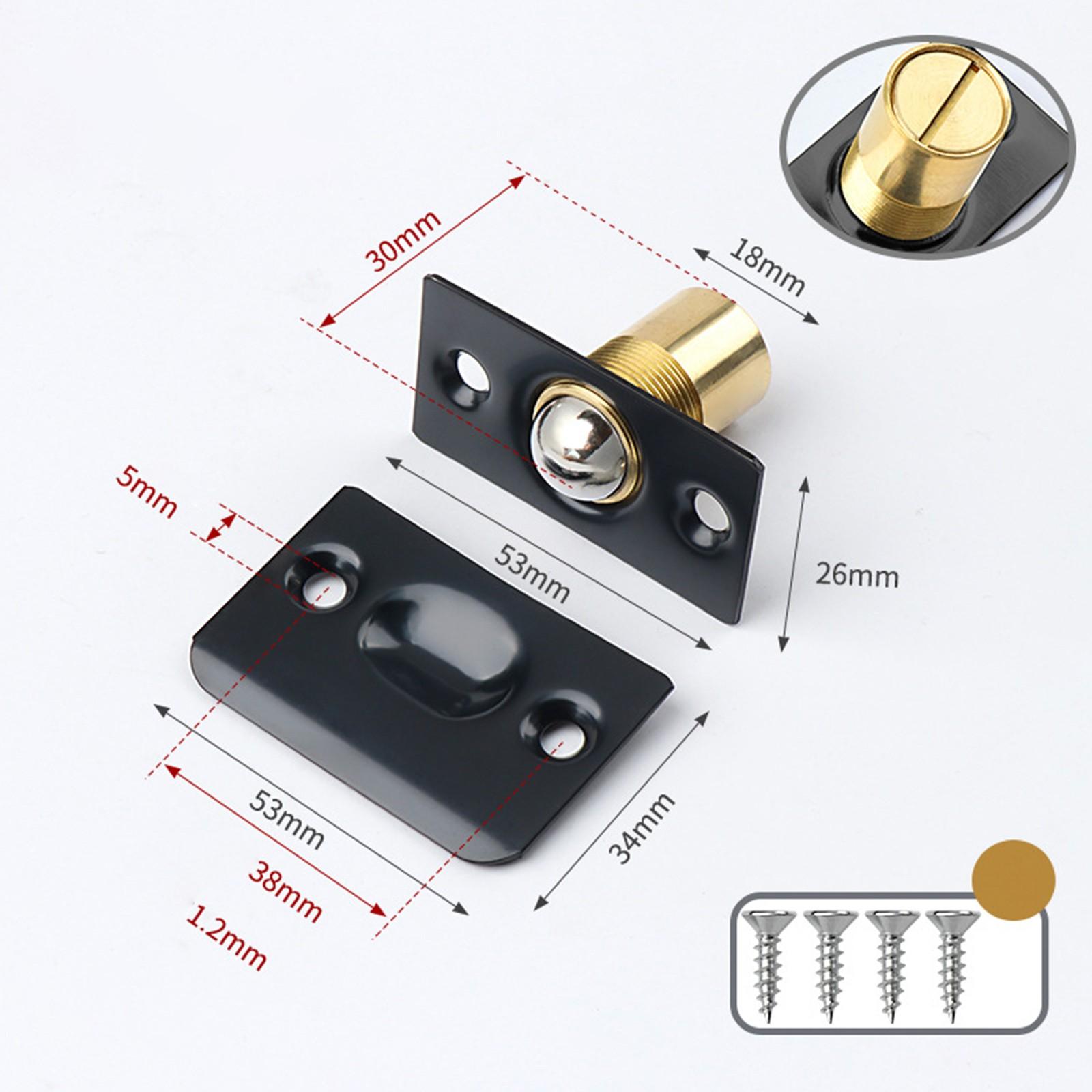 1 шт. Внутренняя дверь из нержавеющей стали. Деревянная дверь. Дверная пряжка. Верхняя бусина. Локатор дверных карт One Size чёрный