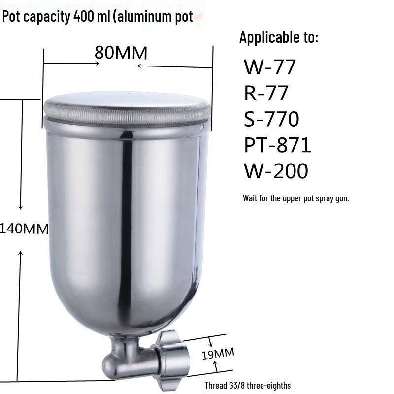 Jundingying 400ml Aluminum Side Feed Spray Gun Cup
Jundingying 400ml Aluminum Side Feed Spray Gun Cup