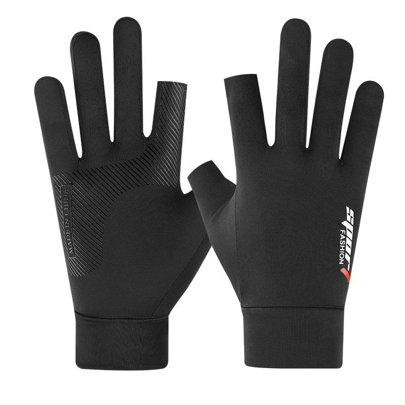 Sunscreen gloves men s summer ice silk thin two-finger leakage fishing non-slip takeaway rider riding gloves women High Quality Practical Daily Use
Sunscreen gloves men s summer ice silk thin two-finger leakage fishing non-slip takeaway rider riding gloves women High Quality Practical Daily Use