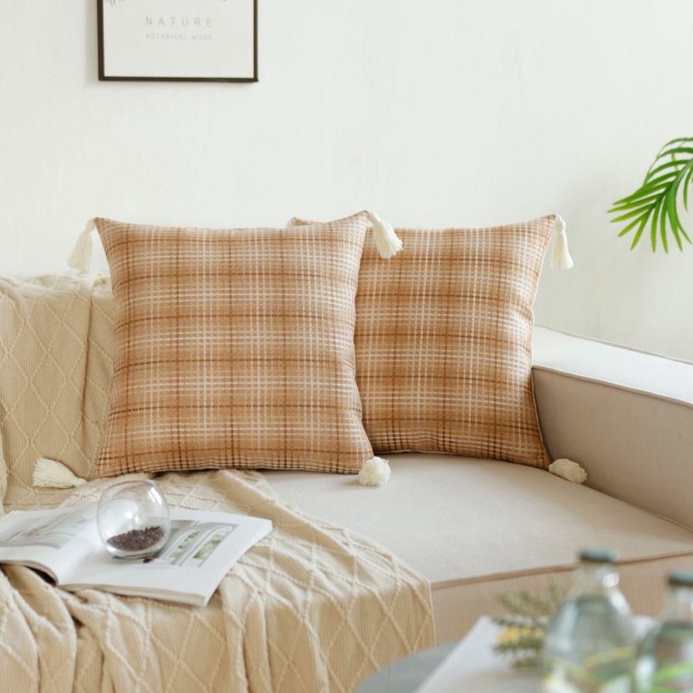 Classical Throw Pillowcover Skin Friendly Cushion Cover Plaid Pillowcase Living Room/Office жёлтый
Classical Throw Pillowcover Skin Friendly Cushion Cover Plaid Pillowcase Living Room/Office жёлтый