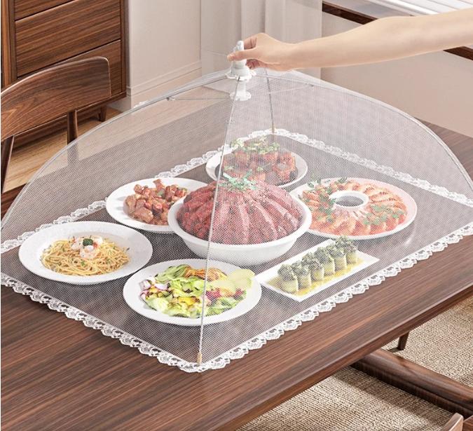 Foldable Food Cover Mesh Square Food Tent 90x60cm Large Rectangular Food Net Cover for Kitchen Table Protecting Multiple Plates from Insects and Dust One Size білий
Foldable Food Cover Mesh Square Food Tent 90x60cm Large Rectangular Food Net Cover for Kitchen Table Protecting Multiple Plates from Insects and Dust One Size білий