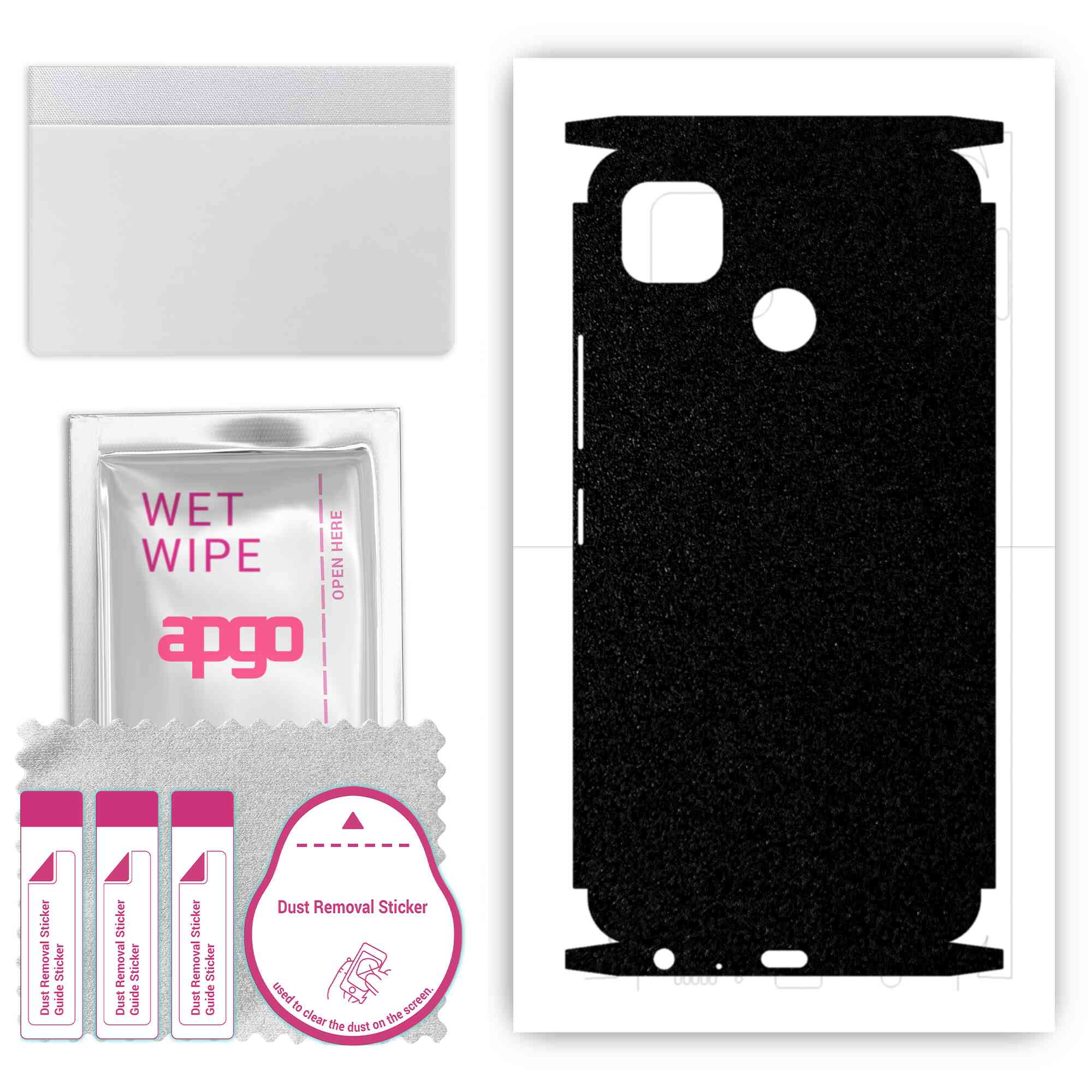 apgo Protective Skin Sticker for the back+sides compatible with Tecno Pop 4, Full Wrap Film, Foil, Vinyl - Pattern Matte Black
apgo Protective Skin Sticker for the back+sides compatible with Tecno Pop 4, Full Wrap Film, Foil, Vinyl - Pattern Matte Black