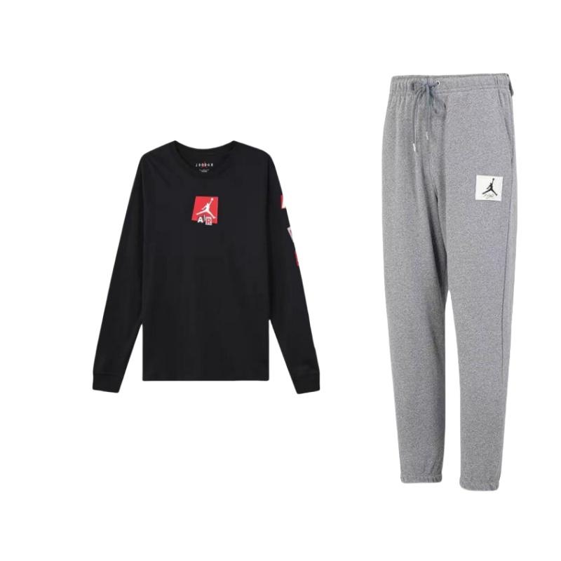 Jordan Crew Neck Pullover Comfortable Long Sleeve Tie Waist Mid Rise Pants Casual Sports Suit Men suit DQ7469-091+-FD7018-010
Jordan Crew Neck Pullover Comfortable Long Sleeve Tie Waist Mid Rise Pants Casual Sports Suit Men suit DQ7469-091+-FD7018-010