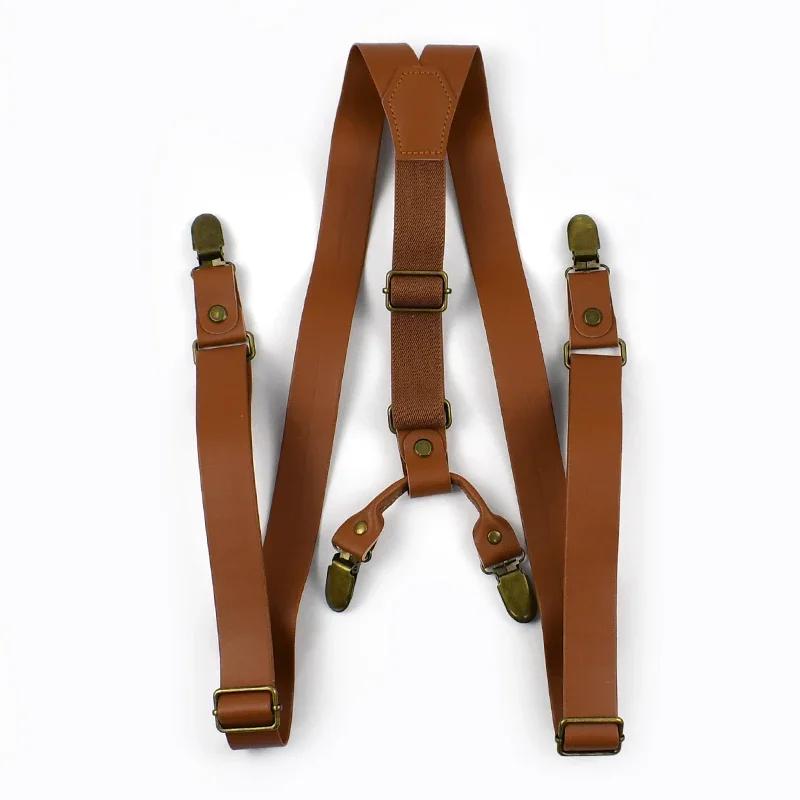 25mm Retro Suspenders Men PU Leather Man Braces with 4 Clips Y-Type Adjust Wide Strap Harness Jockstrap Suspender for Pants
25mm Retro Suspenders Men PU Leather Man Braces with 4 Clips Y-Type Adjust Wide Strap Harness Jockstrap Suspender for Pants
