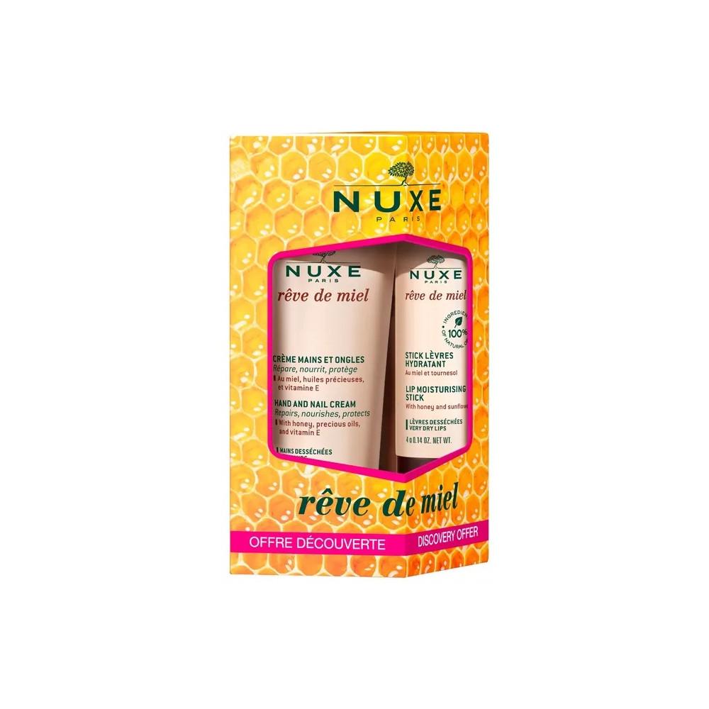Nuxe Rêve de Miel Discovery Kit Крем для рук и ногтей 30 мл + увлажняющая губная помада
Nuxe Rêve de Miel Discovery Kit Крем для рук и ногтей 30 мл + увлажняющая губная помада