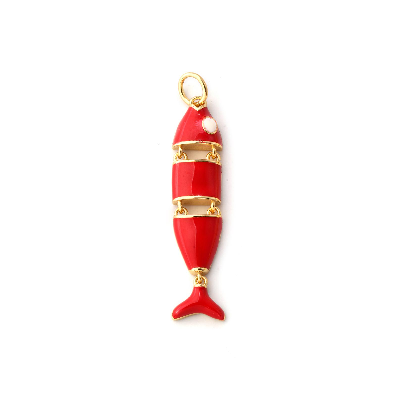 1pc Enamel Fish Movable Brass Charms Ocean 18K Gold Plated Jewelry Pendants Diy Necklace Bracelet Making Supplies 3.6cm x 0.8cm
1pc Enamel Fish Movable Brass Charms Ocean 18K Gold Plated Jewelry Pendants Diy Necklace Bracelet Making Supplies 3.6cm x 0.8cm