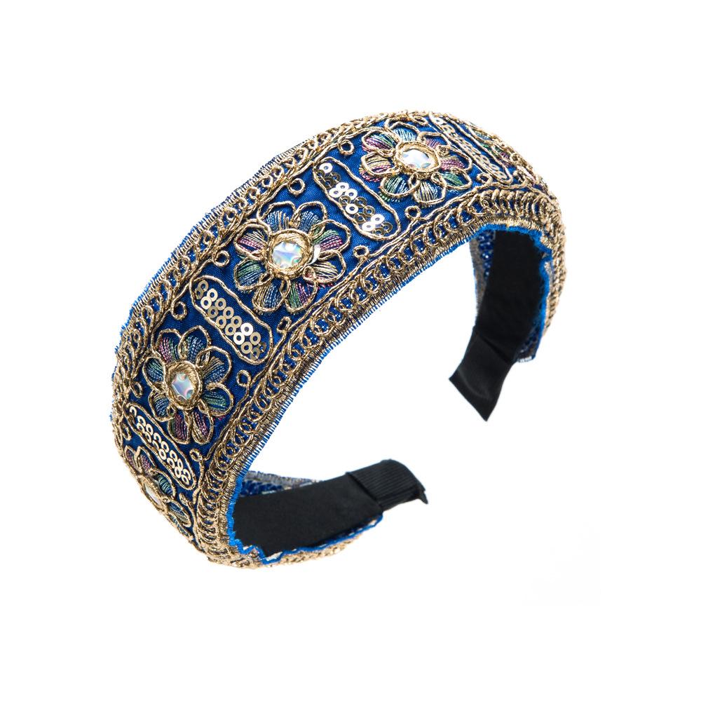 Retro Court Style Headband Female Embroidery Fabric Flower Wide Edge Headband Ethnic Style Personality Versatile Pressure Hair Accessories 2026 синій
Retro Court Style Headband Female Embroidery Fabric Flower Wide Edge Headband Ethnic Style Personality Versatile Pressure Hair Accessories 2026 синій