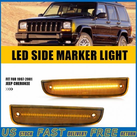 Для Jeep Cherokee 1997-2001 Передній бампер Світлодіодний бурштиново-жовтий бічний габаритний ліхтар НОВИЙ
Для Jeep Cherokee 1997-2001 Передній бампер Світлодіодний бурштиново-жовтий бічний габаритний ліхтар НОВИЙ