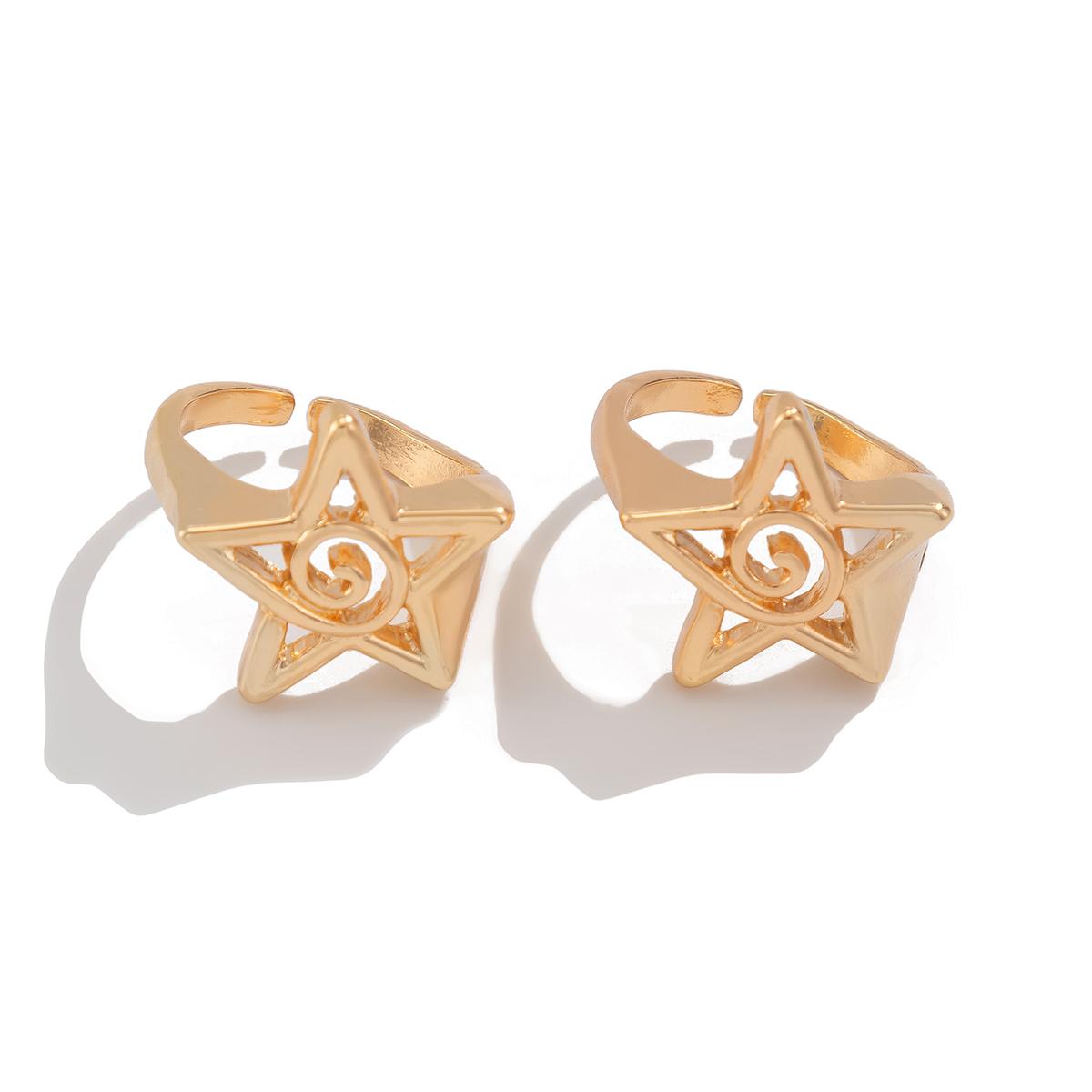 PuRui Vintage Gold Color 2Pcs/Set Hollow Star Rings Elegant For Women Chunky Thick Adjustable Rings Daily Banquet Party Zircon
PuRui Vintage Gold Color 2Pcs/Set Hollow Star Rings Elegant For Women Chunky Thick Adjustable Rings Daily Banquet Party Zircon